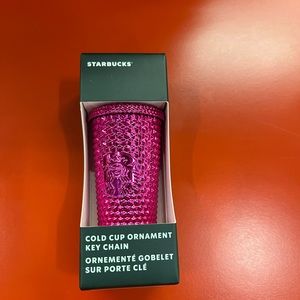 Starbucks Pink Ornament Key Chain Holiday 2022